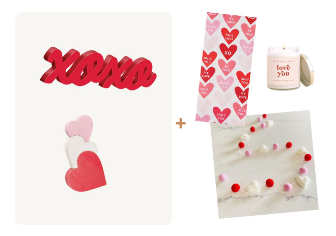 Valentines Day Decor Box - Classic Mini Option 1