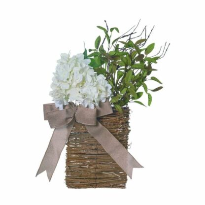 Floral basket wreath